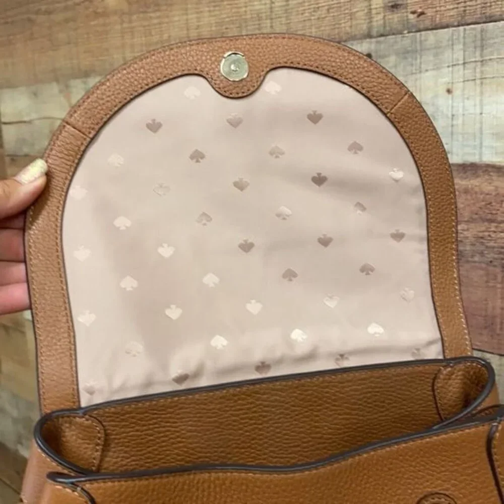 Kate Spade Leila Saffiano Leather Backpack Tan Leather